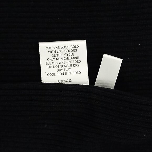 Gabrielle Union Black Bodycon Ribbed Knit Faux Leather Puff Long Sleeves Dress S - Picture 10 of 11